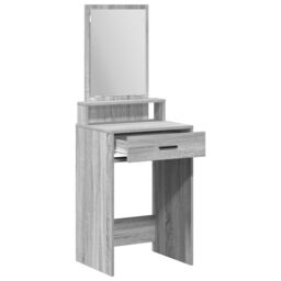 Berkfield Home Dressing Table with Drawers Grey Sonoma 50x41x140 cm in Light Grey - Size: 50 x 41 x 140 cm - thumbnail 4