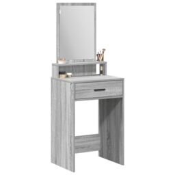 Berkfield Home Dressing Table with Drawers Grey Sonoma 50x41x140 cm in Light Grey - Size: 50 x 41 x 140 cm - thumbnail 3