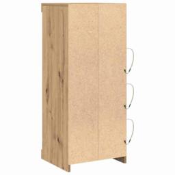 Berkfield Home Sideboard with LED Lights Artisan Oak 41x37x100 cm in Brown - Size: 41 x 37 x 100 cm - thumbnail 8