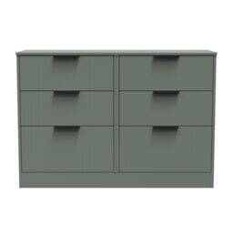 Ready Assembled 2 U Denver 6 Drawer Wide Chest (Ready Assembled) in Pale Green - thumbnail 2