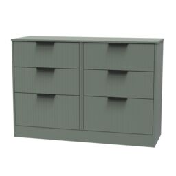 Ready Assembled 2 U Denver 6 Drawer Wide Chest (Ready Assembled) in Pale Green - thumbnail 4