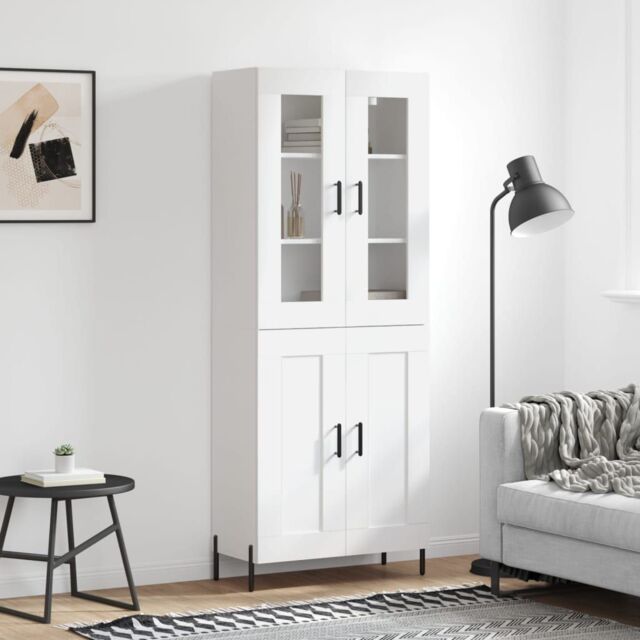 Berkfield Home Highboard White 69.5x34x180 cm Engineered Wood - image 1