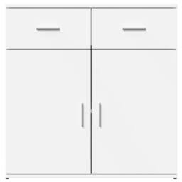 Berkfield Home Sideboard White 79x38x80 cm Engineered Wood - Size: 79 x 38 x 80 cm - thumbnail 5