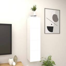 Berkfield Home Wall Mounted TV Cabinets 4 pcs White 30.5x30x30 cm - thumbnail 3