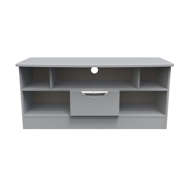 Ready Assembled 2 U Holborn 1 Drawer TV & Media Unit (Ready Assembled) in Grey - image 1
