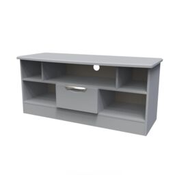 Ready Assembled 2 U Holborn 1 Drawer TV & Media Unit (Ready Assembled) in Grey - thumbnail 3