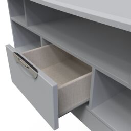 Ready Assembled 2 U Holborn 1 Drawer TV & Media Unit (Ready Assembled) in Grey - thumbnail 5