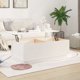 Berkfield Home Coffee Table White 100x50x35 cm Solid Wood Pine - Size: 100 x 50 x 35 cm - thumbnail 3