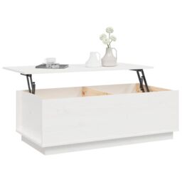 Berkfield Home Coffee Table White 100x50x35 cm Solid Wood Pine - Size: 100 x 50 x 35 cm - thumbnail 5