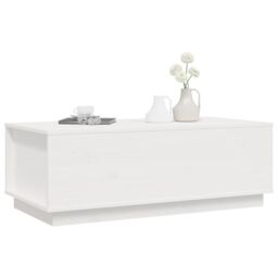 Berkfield Home Coffee Table White 100x50x35 cm Solid Wood Pine - Size: 100 x 50 x 35 cm - thumbnail 4
