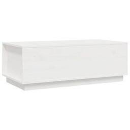 Berkfield Home Coffee Table White 100x50x35 cm Solid Wood Pine - Size: 100 x 50 x 35 cm - thumbnail 2