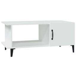 Berkfield Home Coffee Table White 90x50x40 cm Engineered Wood - Size: 90 x 50 x 40 cm - thumbnail 2