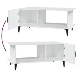 Berkfield Home Coffee Table White 90x50x40 cm Engineered Wood - Size: 90 x 50 x 40 cm - thumbnail 5