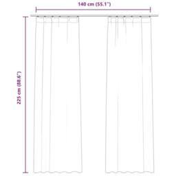 Berkfield Home Blackout Curtains 2 pcs with Hooks Velvet Dark Blue 140x225 cm - thumbnail 7