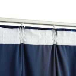 Berkfield Home Blackout Curtains 2 pcs with Hooks Velvet Dark Blue 140x225 cm - thumbnail 4