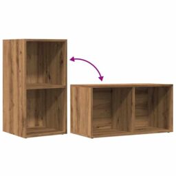 Berkfield Home LP Storage Box Artisan Oak 69.5x34x36 cm Engineered Wood in Brown - thumbnail 7