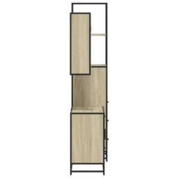 Berkfield Home Durable 3 Piece Bathroom Furniture Set Sonoma Oak Engineered Wood in Brown - thumbnail 6