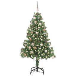 Berkfield Home Christmas Tree with 300 LEDs with Stand Green 180 cm PVC - thumbnail 3