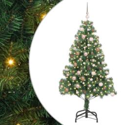 Berkfield Home Christmas Tree with 300 LEDs with Stand Green 180 cm PVC - thumbnail 2