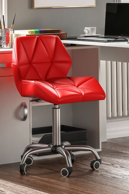 Home Discount Vida Designs Geo Adjustable Chair UKFR Fabric Armrest Ergonomic in Red - image 1