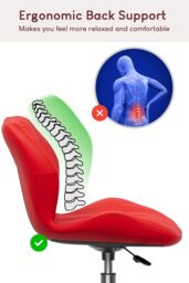 Home Discount Vida Designs Geo Adjustable Chair UKFR Fabric Armrest Ergonomic in Red - thumbnail 5