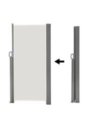 Garden Sanctuary 3mW x 1.6mH Retractable Outdoor Privacy Side Awning in Beige - thumbnail 4
