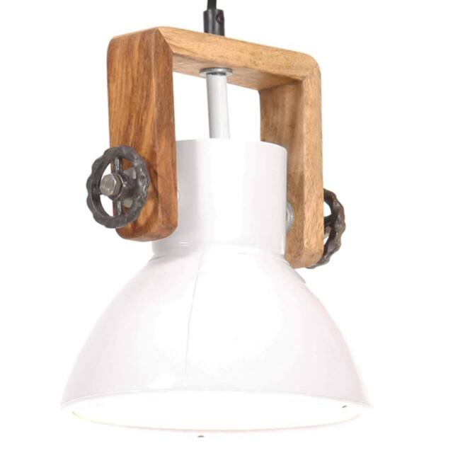 Berkfield Home Industrial Hanging Lamp 25 W White Round 19 cm E27 - image 1