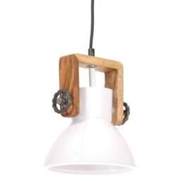 Berkfield Home Industrial Hanging Lamp 25 W White Round 19 cm E27 - thumbnail 2