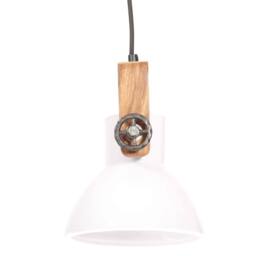 Berkfield Home Industrial Hanging Lamp 25 W White Round 19 cm E27 - thumbnail 4