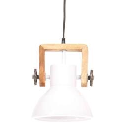 Berkfield Home Industrial Hanging Lamp 25 W White Round 19 cm E27 - thumbnail 3