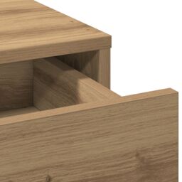 Berkfield Home 2-Piece Dressing Table Set with LED - Artisan Oak Engineered Wood in Brown - thumbnail 7