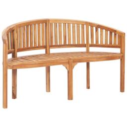 Berkfield Home 5 Piece Banana Garden Lounge Set Solid Teak Wood in Brown - thumbnail 6
