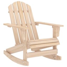 Berkfield Home Garden Adirondack Rocking Chair Solid Fir Wood in Brown
