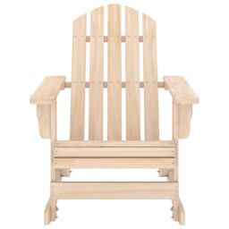 Berkfield Home Garden Adirondack Rocking Chair Solid Fir Wood in Brown - thumbnail 2