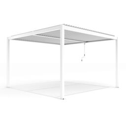 Primrose Living Deluxe White Veranda with Louvered Shutter Roof 4m x 3m - thumbnail 3