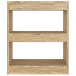 Berkfield Home Book Cabinet/Room Divider Sonoma Oak 60x30x72 cm in Beige - Size: 60 x 30 x 72 cm - thumbnail 5