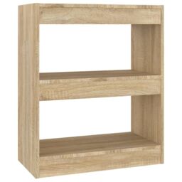 Berkfield Home Book Cabinet/Room Divider Sonoma Oak 60x30x72 cm in Beige - Size: 60 x 30 x 72 cm - thumbnail 2