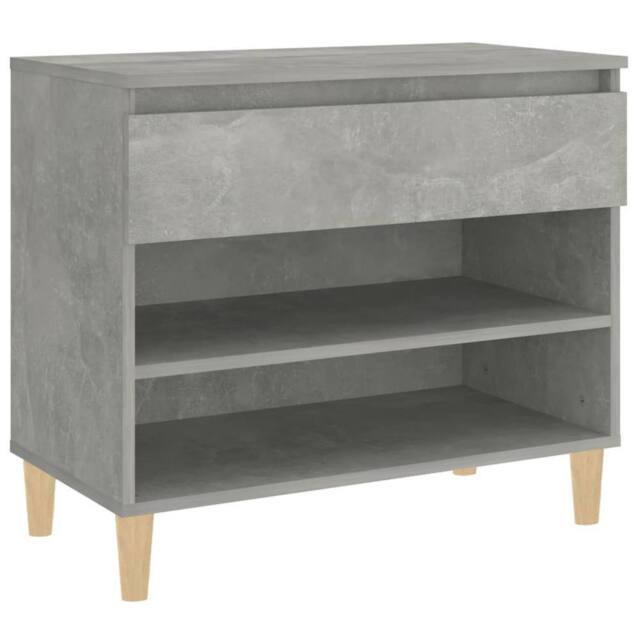 Berkfield Home Shoe Cabinet Concrete Grey 70x36x60 cm Engineered Wood - Size: 70 x 36 x 60 cm - image 1