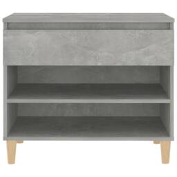 Berkfield Home Shoe Cabinet Concrete Grey 70x36x60 cm Engineered Wood - Size: 70 x 36 x 60 cm - thumbnail 6