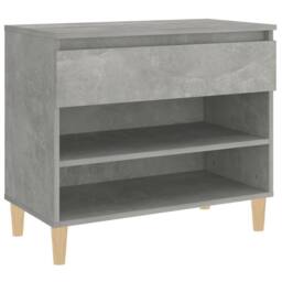 Berkfield Home Shoe Cabinet Concrete Grey 70x36x60 cm Engineered Wood - Size: 70 x 36 x 60 cm - thumbnail 1