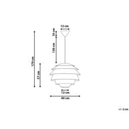Wyld and Coco Pendant Lamp White Plastic Globe Mid-Century Ceiling Light - thumbnail 4