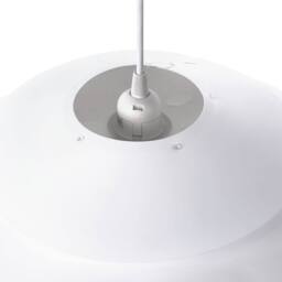 Wyld and Coco Pendant Lamp White Plastic Globe Mid-Century Ceiling Light - thumbnail 6