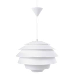 Wyld and Coco Pendant Lamp White Plastic Globe Mid-Century Ceiling Light - thumbnail 3