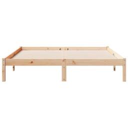 Berkfield Home Extra Long Bed Frame without Mattress 140x210 cm Solid Wood Pine in Light Brown - thumbnail 4