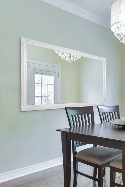 "MirrorOutlet ""Hamilton"" White Shabby Chic Design Wall/Leaner Mirror 167cm x 106cm - Size: 167 cm x 106 cm" - image 1