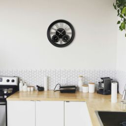 Marco Paul Large 40cm Black Westminster clock with thermometer & barometer Indoor & Outdoor use in Bronze - thumbnail 6