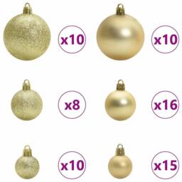 Berkfield Home Artificial Hinged Christmas Tree 300 LEDs Green 180 cm - thumbnail 7
