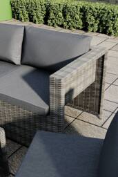 Home Discount Garden Vida Islay 6 Seater Rattan Furniture Set 'ALREADY ASSEMBLED' in Grey - thumbnail 5