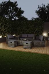 Home Discount Garden Vida Islay 6 Seater Rattan Furniture Set 'ALREADY ASSEMBLED' in Grey - thumbnail 3