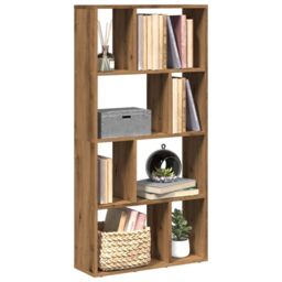 Berkfield Home Bookcase Artisian Oak 60x20x120 cm Engineered Wood in Brown - Size: 60 x 20 x 120 cm - thumbnail 1